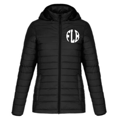 ADULT - Ladies Puffy Jacket w/ Detachable Hood *EMBROIDERED LOGO* Thumbnail